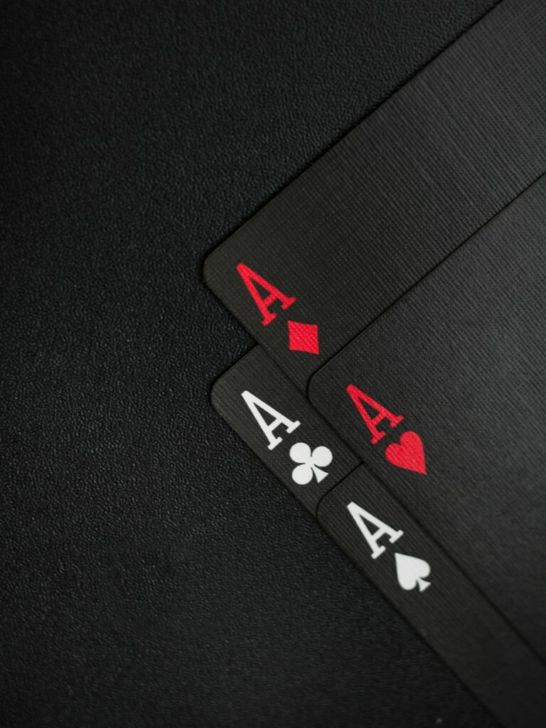 Schwarze Asse - Blackjack Spielkarten