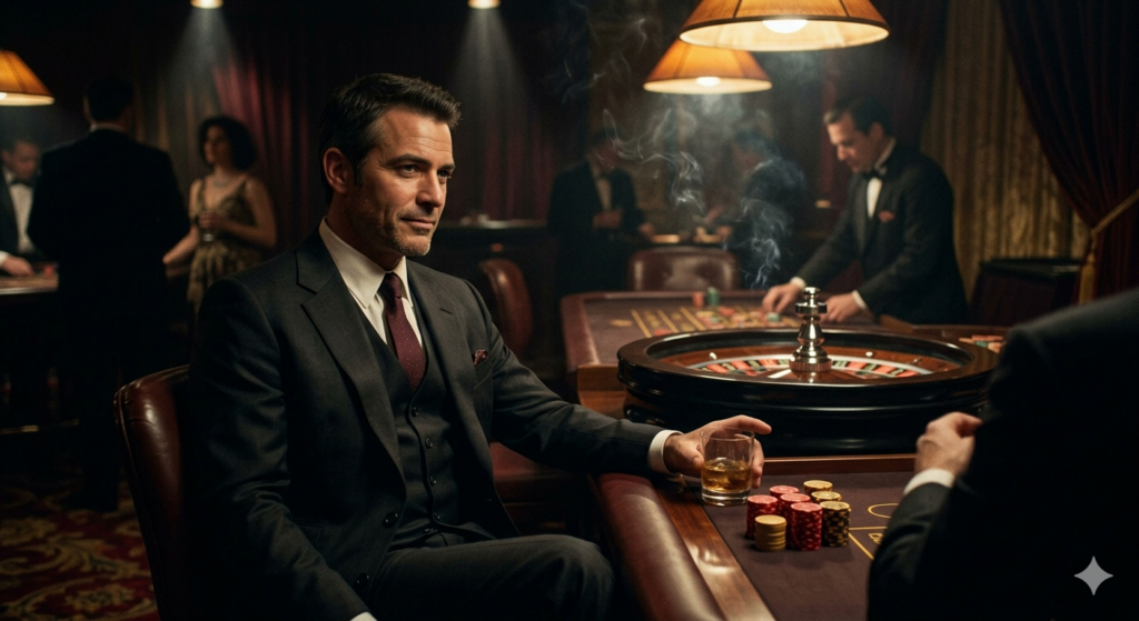 Richard Marcus am Roulettetisch - Casino-Betrueger im Noir-Stil